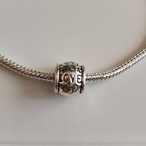 LOVE Hugs and Kisses Charm for European 1 charm  Style Bracelets Fits Pa…